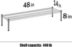 Regal Altair 14" Deep x 48" Wide x 8" Height 1-Tier Wire Shelving Kit | NSF Commercial Storage Rack Unit