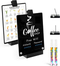 Kivsty 2 PCS Desktop Black Dry Erase Board with Stand - 8” x 6” Small Acrylic Black Board with Marker and Magnetic Clip, Reusable Desk Notepad, to-Do List, Menu Board Signs for Bar, Office, Home
