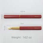 YSTUDIO Stunning Classic Revolve Fountain Pen, Schmidt Gilded Nib, Best Pen Gift Set for Men & Women, Professional, Executive Office, Nice Pens（red，F nib）