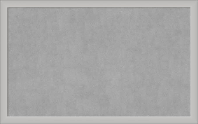 Amanti Art Silver Framed Magnetic Board 27x43 Large Vision Board for use with Magnets, 100% Metal Sheet to Display Items as Office Decor or for Home Organization in mudroom, Kitchen or Kids Room