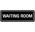 Waiting Room Sign - Premium Durable Acrylic Material, Super Strong Adhesive, Quick Installation, Suitable for Your Home and Business (9 × 3 Inches, Black)