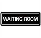 Waiting Room Sign - Premium Durable Acrylic Material, Super Strong Adhesive, Quick Installation, Suitable for Your Home and Business (9 × 3 Inches, Black)