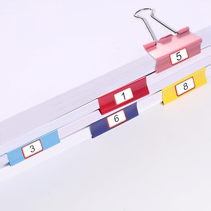 Ufmarine Large Binder Clips 1.6 Inch (36 pcs), Colored Big Paper Clips for Office
