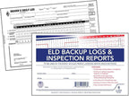 ELD Backup Driver Log Book 10-pk. with Detailed Driver Vehicle Inspection Report & Daily Recap - Book Format with 10 Sets, 2-Ply Carbonless, 8.5" x 5.5", J. J. Keller & Associates, Inc.