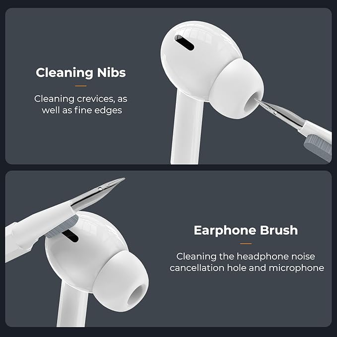 K&F CONCEPT 20-in-1 Keyboard Cleaning Kit Laptop Cleaner, Multifunctional Electronic Device Cleaning Tool, for iPhone AirPods MacBook iPad, Camera PC Monitor Earbud TV Tablet Screens