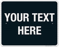 Personalized Custom Black Background Customize for Office, Business, Airbnb, Workplace, Home, Delivery Sign, 24x30 Inches, 3M EGP Reflective .080 Aluminum, Fade Resistant, Made in USA by Sigo Signs