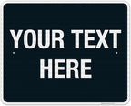 Personalized Custom Black Background Customize for Office, Business, Airbnb, Workplace, Home, Delivery Sign, 24x30 Inches, 3M EGP Reflective .080 Aluminum, Fade Resistant, Made in USA by Sigo Signs