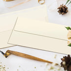 Marspark 100 Qty #10 Natural Business Envelopes 80 lb 4-1/8'' x 9-1/2'' Peel Press Letter Size Envelopes Professional Mailing Printable for Security Office Use Home Mail