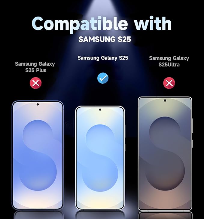 MAGIC JOHN 2 Pack for Samsung Galaxy S25 6.2 inch Privacy Tempered Glass Screen Protector, 28°Anti-Spy, Bubble Free, Auto Dust-Elimination, Easy Installation