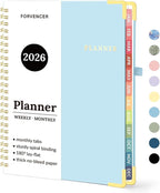2026 Planner, Forvencer Calendar Planner Weekly and Monthly, Jan 2026-Dec 2026, 6" X 8", Hardcover Agenda Book, Daily Journal Organizer with Inner Pocket, Notebook for Office School, A5, Blue