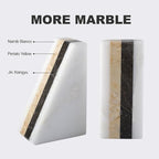 Karibiber Marble Book Ends, Non-Skid Bookends for Shelves, Composite Bookend with Natural Marble, Heavy Duty Book Stopper, Collected CDs and Oversized Books Organizer, Gold & Black Decorative Bookends