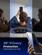 MAGIC JOHN 2 Pack for iPhone 17 6.3 inch Privacy Glass Screen Protector, Auto Dust-Elimination, Bubble Free, Easy Installation