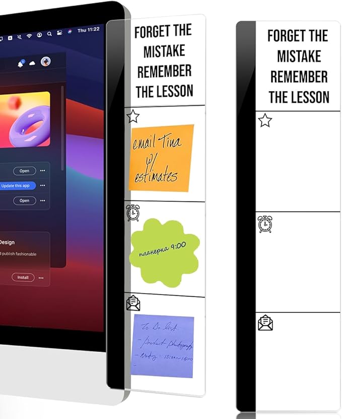 Computer Monitor Memo BoardHoldIForget The Mistake Remember The Lesson Logo Decor Monitor Message Board Sticky Notes for Send Family Members Office Friends and Colleagues Gifts