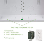 On-Q 20" Structured Media Enclosure with Hinged Cover Lock, Glossy White, Surface or Flush Mount