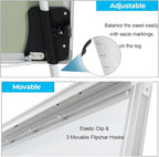 DexBoard 2-Pack 36 x 24 Inch Magnetic Dry Erase Easel Tripod Stand, Height Adjustable Portable Dry Erase Board with Flipchart Paper Pad (25 Sheets) - for Office Meetings, Training & Classroom