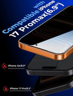 MAGIC JOHN 2 Pack for iPhone 17 Pro Max 6.9 inch Privacy Glass Screen Protector-[Anti-Spy] Auto Dust-Elimination, Bubble Free, Easy Installation, Daily Drop Protection
