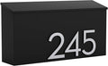 post & porch The OG Mailbox | Wall Mounted Mailbox | Black/Brown/White/Grey, 1 Size, Weatherproof Mail Box for Outside | Customizable (Black)