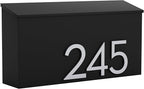 post & porch The OG Mailbox | Wall Mounted Mailbox | Black/Brown/White/Grey, 1 Size, Weatherproof Mail Box for Outside | Customizable (Black)