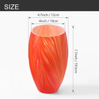 Fixture Replacement Globe Shade,Lampshade for E26 Base 1-5/8 Inch Fitter, Color Art Glass Oval Lampshade Cover for Pendant Kitchen Wall Sconce Chandelier Vanity Light (3, Orange)