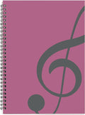 MAXCURY Blank Sheet Music Composition Manuscript Staff Paper Art Music Notebook Black 100 Pages 26x19cm (Pink/Grey Green)