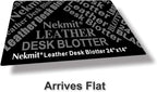 Nekmit Leather Desk Blotter Pad 24 x 14 Inches, Flat, Non-Slip, Waterproof, Black