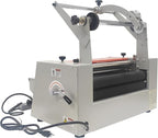 Yokoma 14.17in Electric Thermal Laminator with Steel Roller and Metal Structure, Commercial Hot/Cold Laminating Machine Paper Poster Single or Dual-Side Lamination with Toothing Cutter