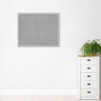 Amanti Art Silver Framed Magnetic Board 35x43 X-Large Vision Board for use with Magnets, 100% Metal Sheet to Display Items as Office Decor or for Home Organization in mudroom, Kitchen or Kids Room