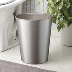 Monarch Abode Metal Bathroom Trash Can – Waste Basket for Bedroom, Office Desk, & Dorm, Handcrafted, Durable Decorative Pewter Small Trash Can Bathroom Garbage Bin Wastebasket
