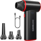 GOOLOO F3 Compressed Air Duster, 150000RPM Duster for Cleaning, 3-Gear Rechargeable Electric Air Blower with Fast Charging, Cordless Mini Blower for PC, Computer, Car, Keyboard, Outdoor