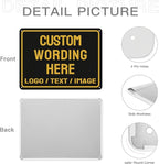 Custom Sign Bulk Personalized Metal Signs For Outdoor Indoor Business Home Store Office Yard Street Lawn Make Your Own Customized Signs With Your Logo Text Photo, 12x17inch