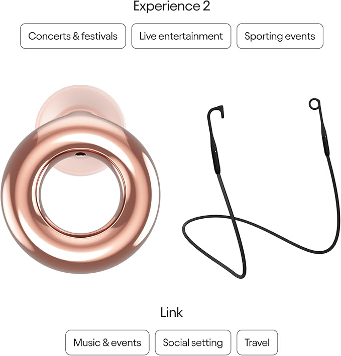 Loop Experience Link Bundle - Reusable Ear Plugs for Concerts, Live Events, Festivals, Motorcycles, Noise Sensitivity & More | 18 dB Noise Reduction