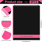 Resurhang 6 Pcs Legal Pad Top Spiral Bound Notebook 70 Sheets Double Sided College Ruled Paper Notepad Memo Steno Pad with Stiff Cover for Business College(8.5 x 11 Inches,No Holes,Bright Colors)