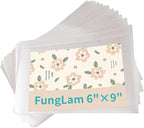 6”×9” Self-Adhesive Shipping Label Sleeves, FungLam Shipping Label Sleeves, Packing List Envelopes, Clear Top Loading Packing List, Shipping Labels Pouches for Shipping Labels/Files 100 Pack