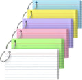 Ciphyfee Index Cards 3x5 Inch With Ring, 300 Count, Ruled Colored Index Card, 180GSM Flash Cards College Ruled for Students, Teachers, Study Note Card for Office, Home, School, Office