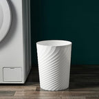 HOLTPHILI Small Bathroom Trash Can 1.8 Gallon Wastebasket Recycling Bin for Bedroom Office Kitchen, Black White, 2 Pack