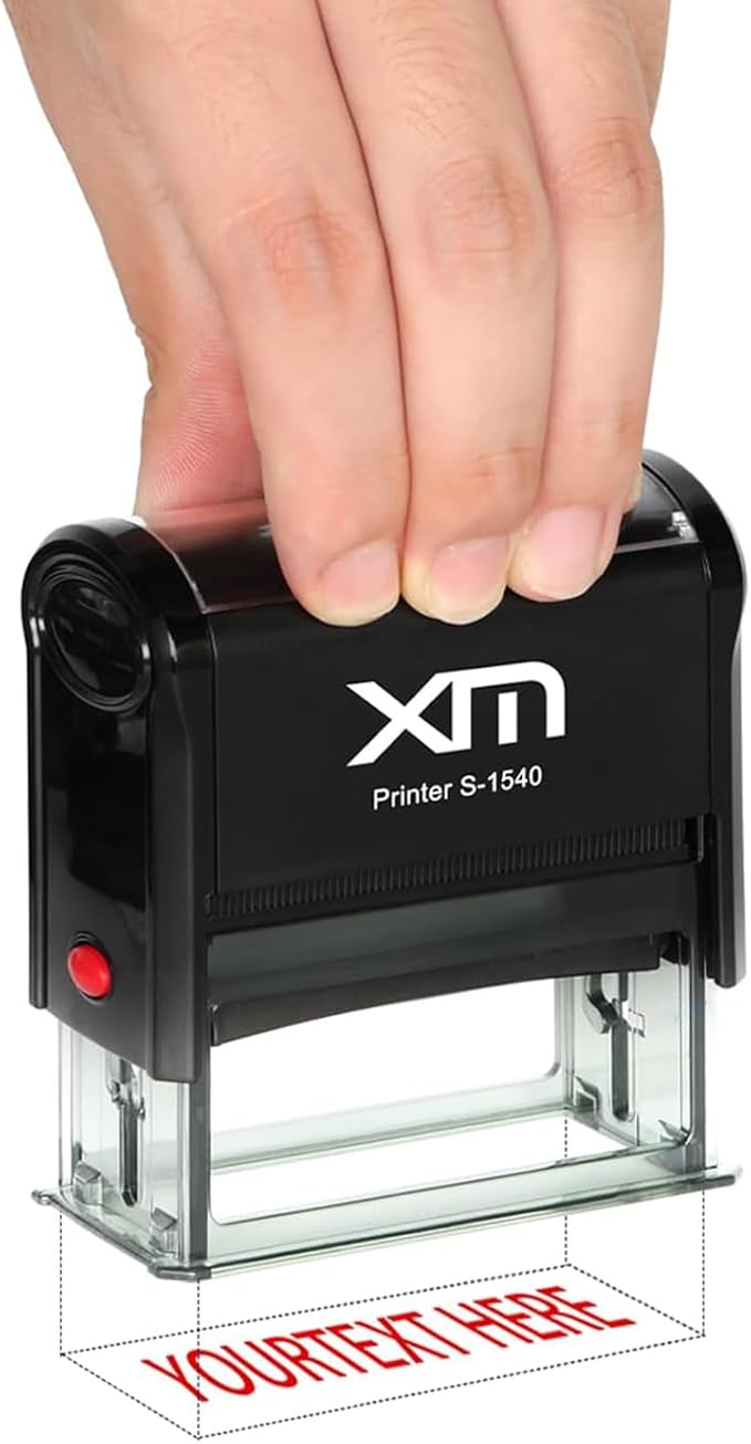 Custom Stamp Self Inking - 4-Line Personalized Address Stamps | US-Made Return Address Labels | Replaceable Ink & Multi-Scene Use, Medium