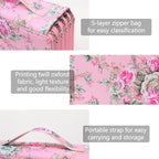 Vomgomfom Colored Pencil Case - 252 Slot Pencil Holder with Zipper Closure, Twill Fabric Large Capacity Pencil Case for Watercolor Pens or Markers, Artist Organizer (Pink Rose)