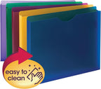 Smead Poly Expanding File Jacket, Straight-Cut Tab, 1” Expansion, Letter Size, Assorted Colors, 10 per Pack (89610)