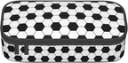 Soccer Texture Pencil Case Big Capacity Storage Pencil Pouch Stationery Bags With Zipper Portable Pen Holder Box Organizer For Boys Girls Teens Student College School Office Supplies