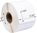 HOUSELABELS 2.25" x 1.25" Address Labels on 1" Core in Polypropylene Compatible with Zebra and Rollo Printers, 16 Rolls / 1,000 Labels per Roll