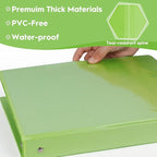 CIXILDTS 3 Ring Binders, Standard Round Ring Binder Fit Letter Size Paper, Presentation 1-Inch Binders, 6-Pack, Green