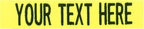 Custom Uniform Name Tapes Solid Colors. Neon Yellow Fabric, 5 Inch Hook Fastener (Uniform Ready Fastener)