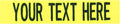 Custom Uniform Name Tapes Solid Colors. Neon Yellow Fabric, 4 Inch Sew on