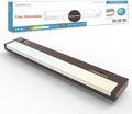 Leetdud LED Under Cabinet Lighting Hardwired or Plug in, 18 Inch 9W, Dimmable 5 Color 2700K/3000K/3500K/4000K/5000K, Linkable Eyes Care Design Counter Lights for Kitchen, Sink, ETL Listed, Bronze