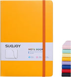 SUQJOY Lined Journal Notebooks for Writing, 100 GSM Thick Paper, 1 Pack Hardcover Notebooks, A5 College Ruled Notebook, Journaling Notebook for School/Travel/Office (Orange- 1 Pack)