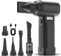 OVVGO Electric Compressed Air Duster, 300,000RPM Cordless Air Blower for Dust Removal, Duster/Vacuum 2-in-1 with 10 Speeds, 20000mAh Rechargeable & 5 Nozzles Dust Blower for PC, Keyboard, Car, Outdoor