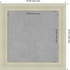 Amanti Art Silver Framed Magnetic Board 25x25 Medium Vision Board for use with Magnets, 100% Metal Sheet to Display Items as Office Decor or for Home Organization in mudroom, Kitchen or Kids Room