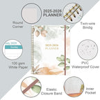 2026-2027 Planner - Weekly & Monthly Planner from January 2026 - June 2027, Planner 2026-2027 with Elastic Closure, Inner Pocket, 8.5" x 11", Rose Leaf