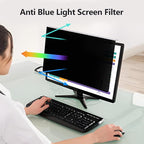 Computer Privacy Screen Protector for 27 Inches Monitor Anti Blue Light 16:9 Widescreen Filter Hanging Type Anti Scratch Easy Installation Shield for Desktop Computer