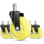 RidRed Gaming Chair Wheels - Heavy-Duty Office Chair Wheels - Replacement Rubber Casters- Universal Fit 3 Inch Chair Casters, Noise Free, Fits 98% Chair, for All Floor